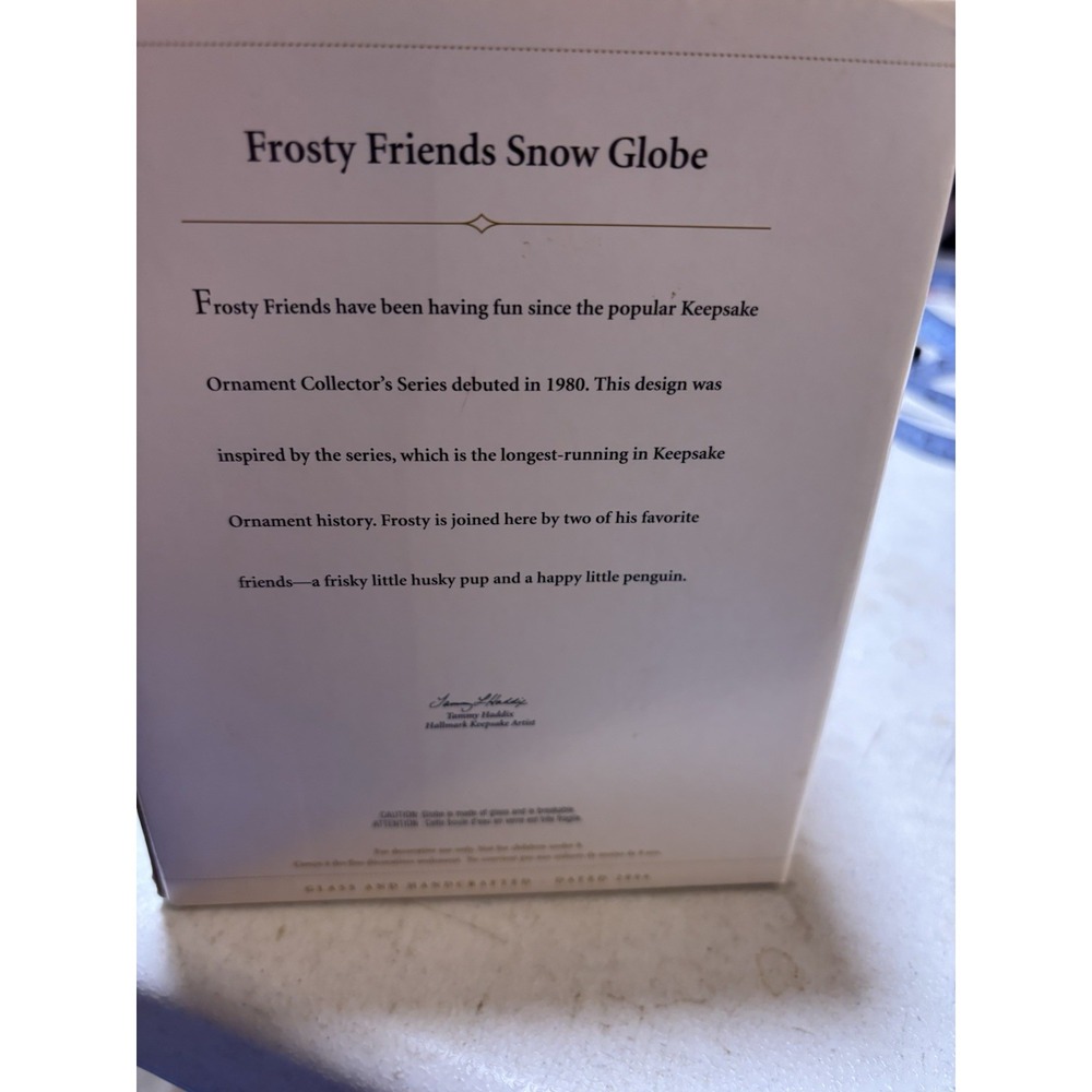 2006 Hallmark Keepsake Limited Frosty Friends Snow Globe With Box - Picture 7 of 7